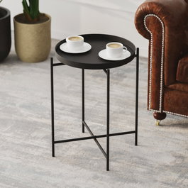 Hanah Home Shb-007 Mesa de centro de metal negro